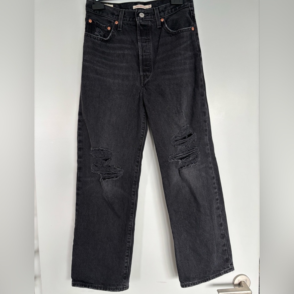 Levi's Black Straight Leg Jeans for Women